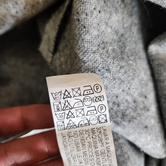 ZARA Speckled Mulberry Silk Wool Midi Dress Gray Woven A-line Dress XS - Picture 15 of 15